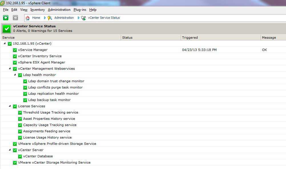Both administrative interfaces display the same information.