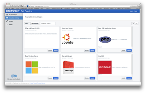 The RightScale Self-Service catalog
